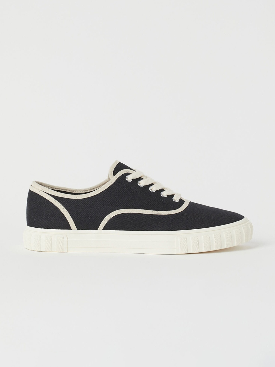 

H&M Women Black Twill Trainers