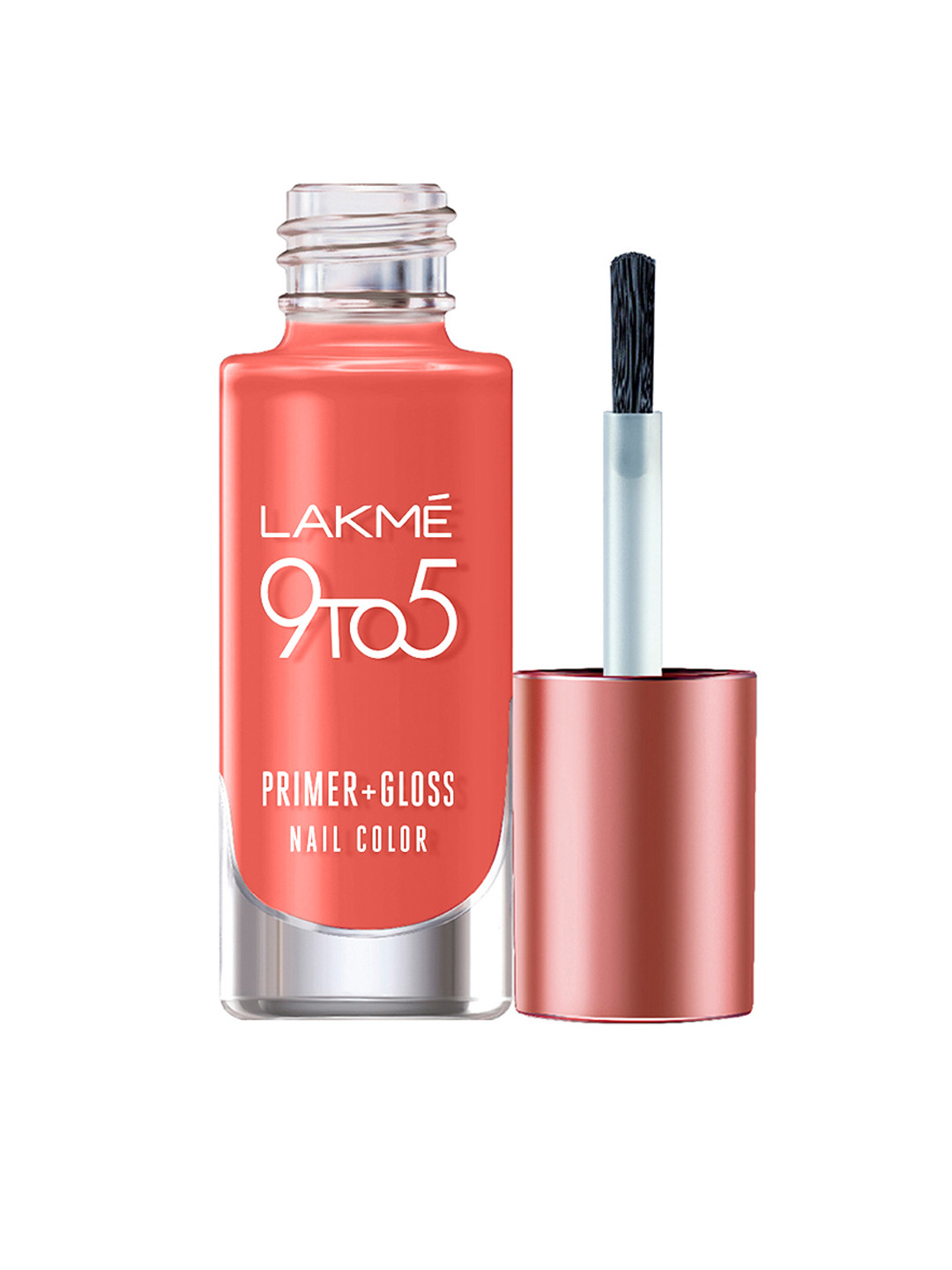 

Lakme 9 to 5 Primer + Gloss Nail Colour - Caribbean Coral, Orange