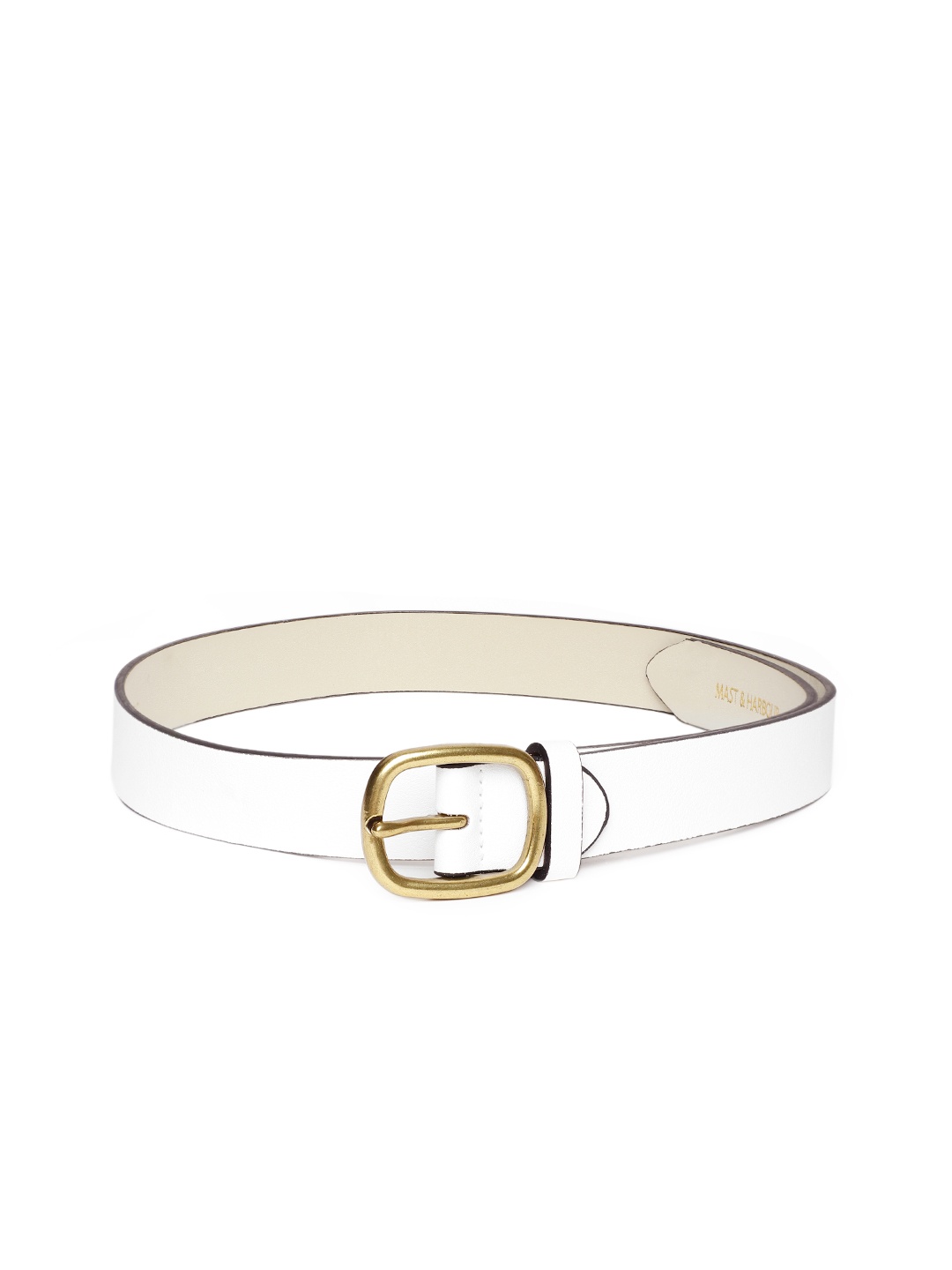 

Mast & Harbour Women White Solid Belt