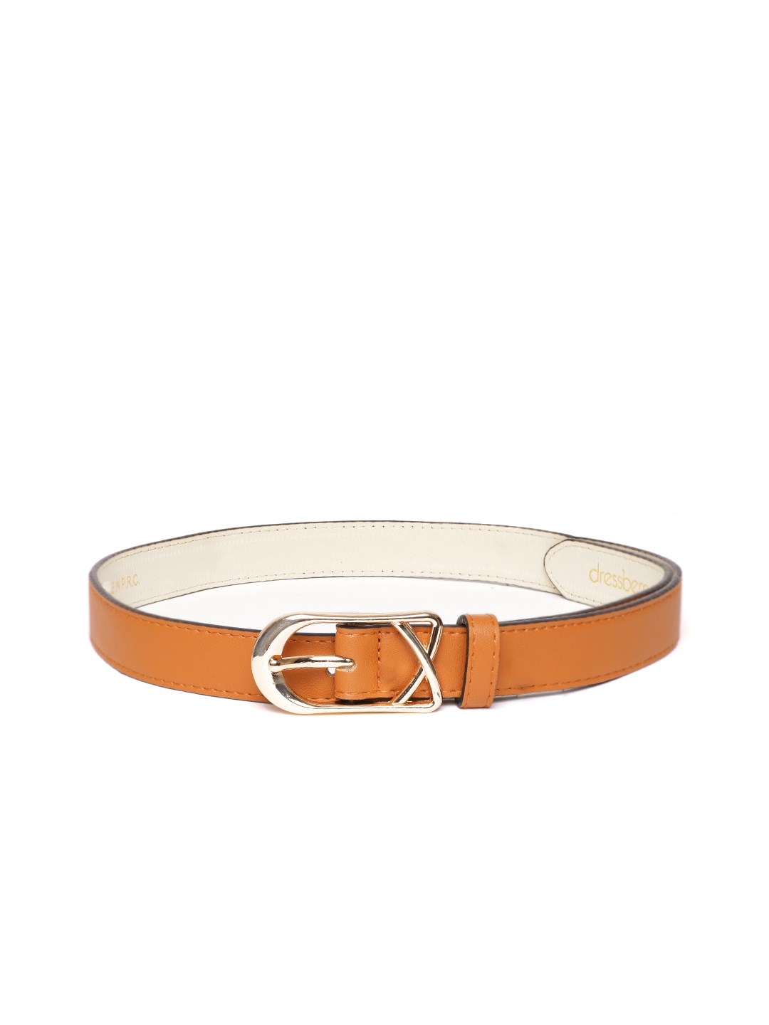 

DressBerry Women Tan Brown Solid Belt