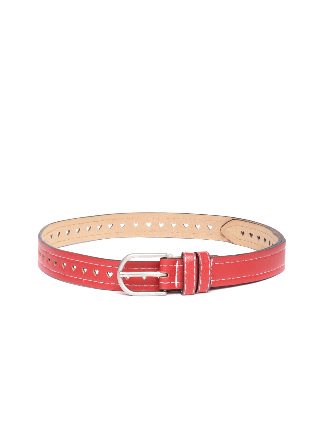 

DressBerry Women Red Cut Work Belt