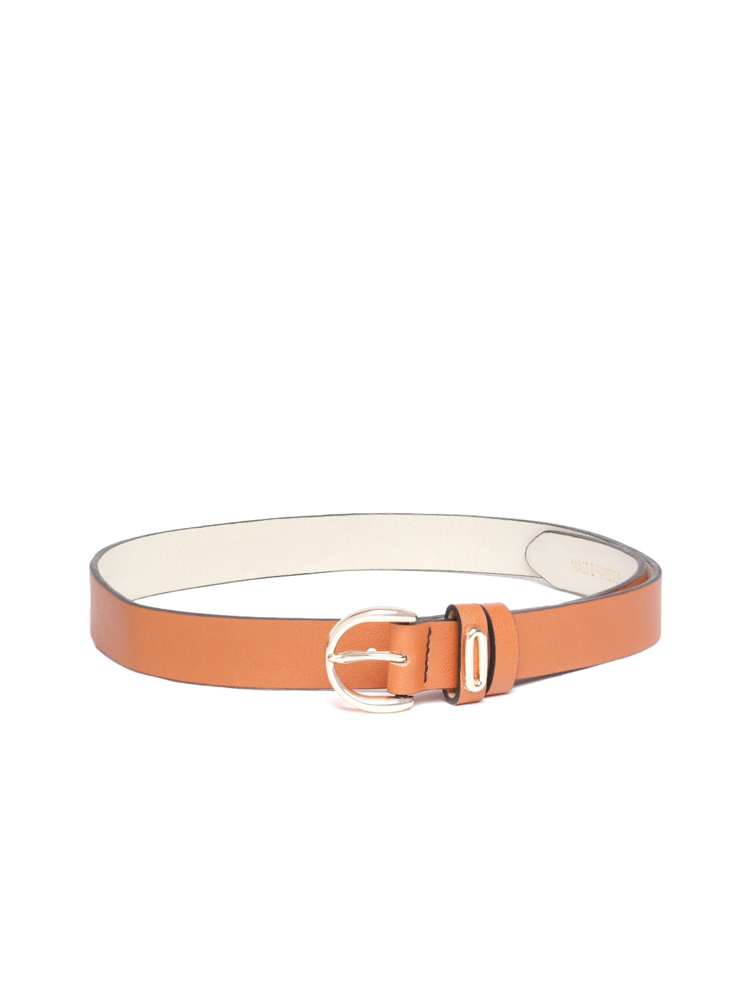 

Mast & Harbour Women Tan Brown Solid Belt