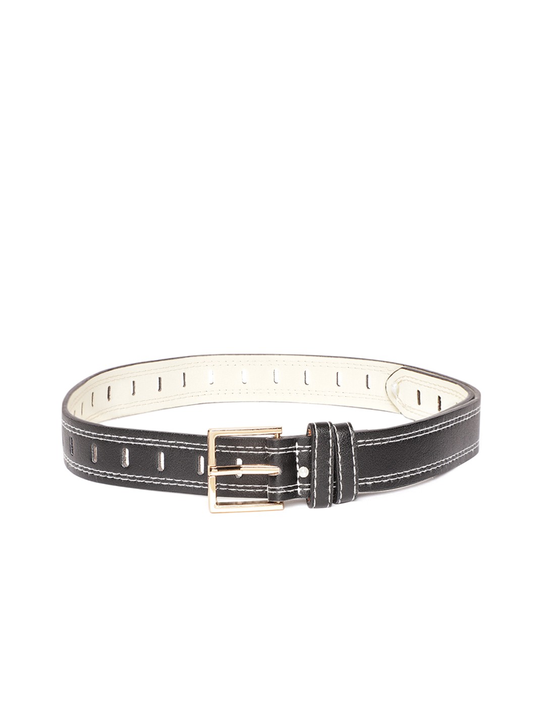 

Mast & Harbour Women Black Cut Work Belt