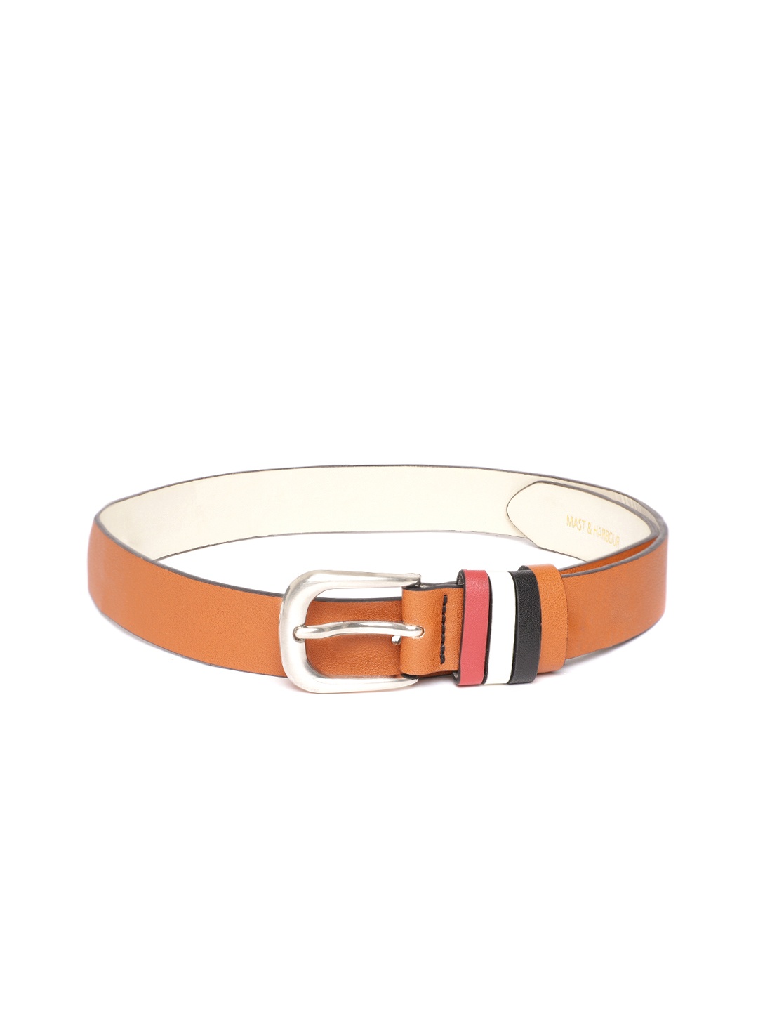 

Mast & Harbour Women Tan Brown Solid Belt