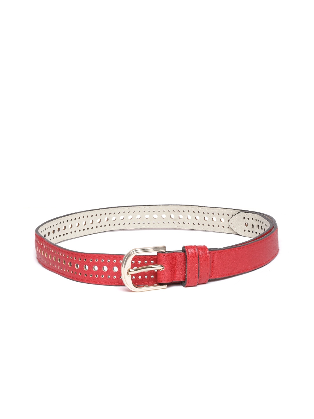 

Mast & Harbour Women Red Cut Work Belt