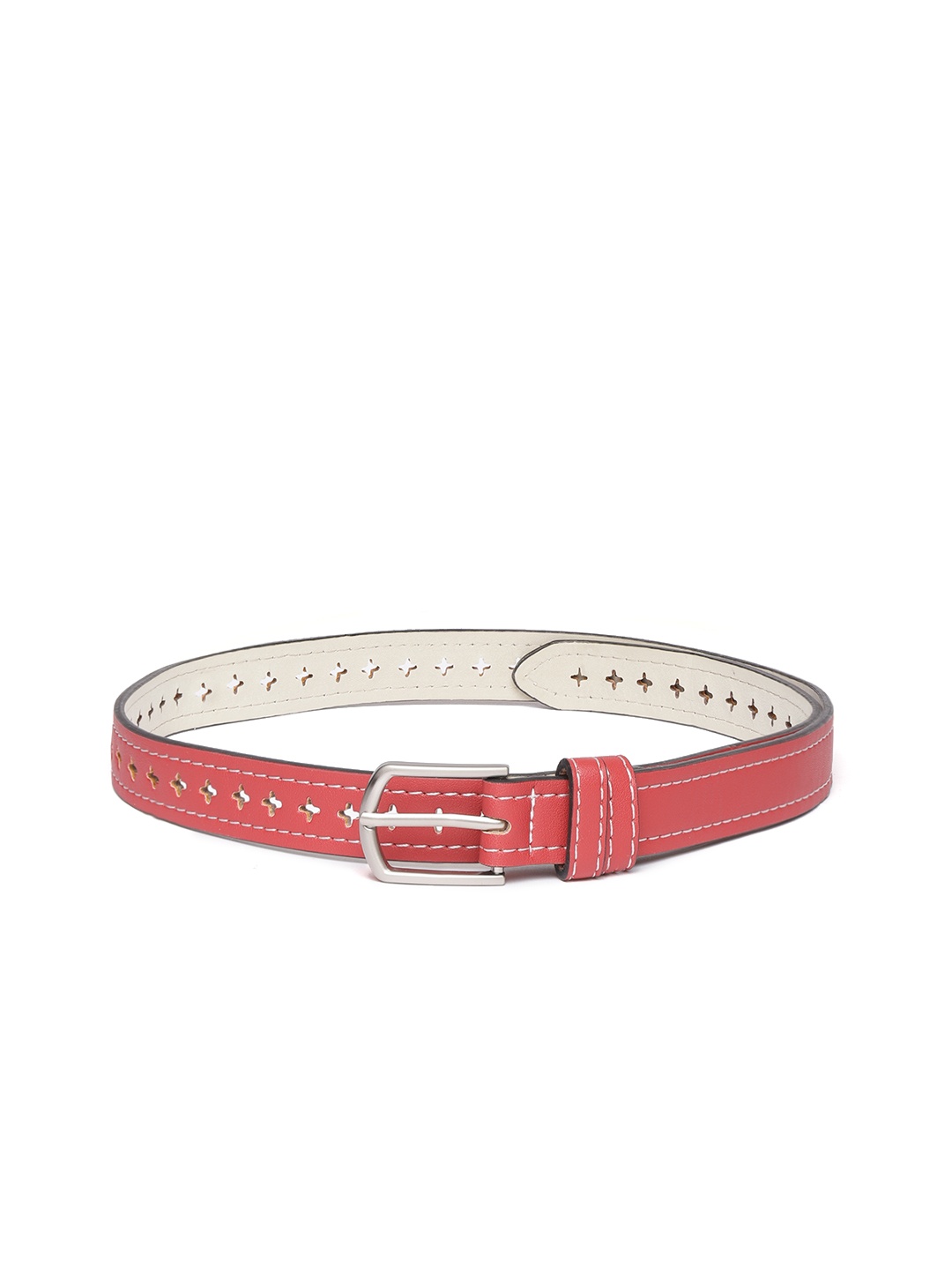 

DressBerry Women Red Cut Work Belt