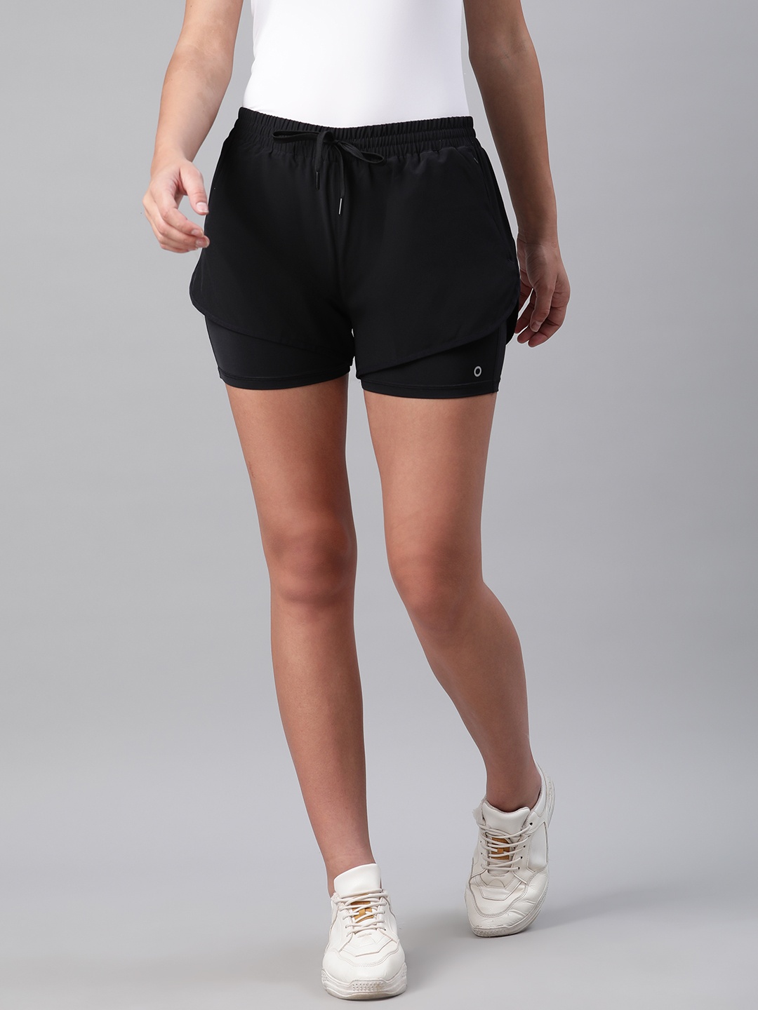 

Marks & Spencer Women Black Solid Regular Fit Pure Cotton Sports Shorts