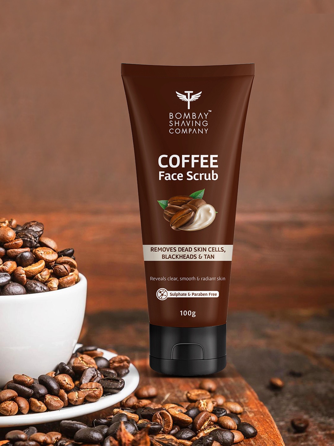 

Bombay Shaving Company Unisex Deep Cleansing & Exfoliating Coffee Scrub 100 g, Brown