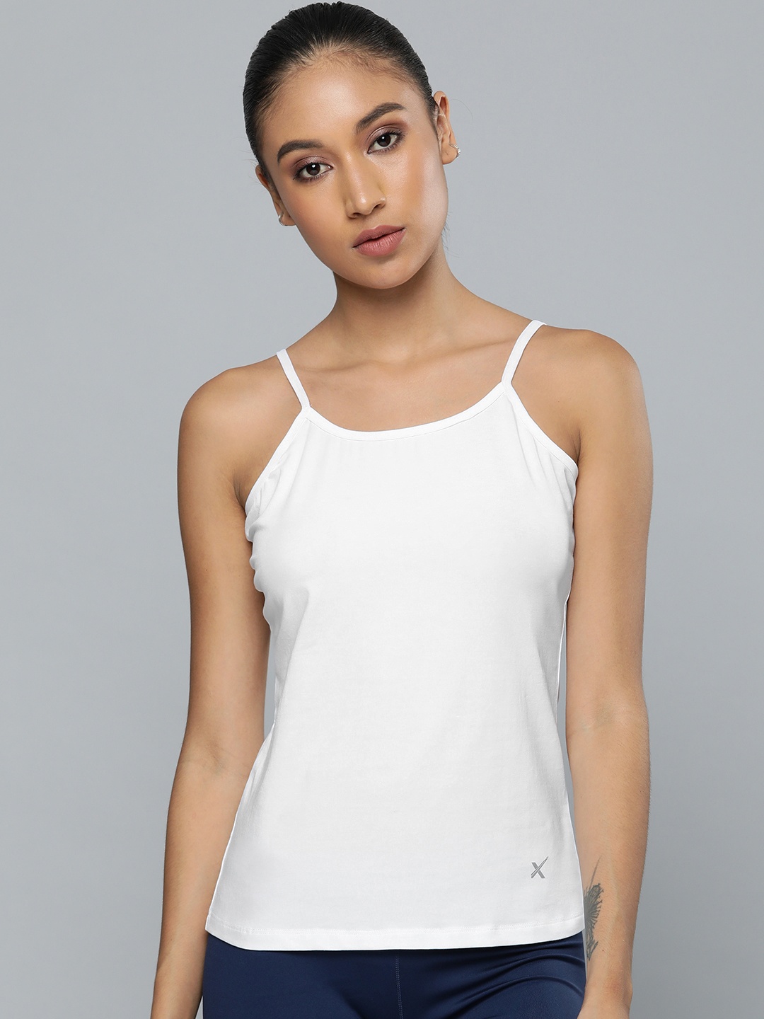

HRX By Hrithik Roshan Women Solid Antimicrobial Lifestyle Camisole, White