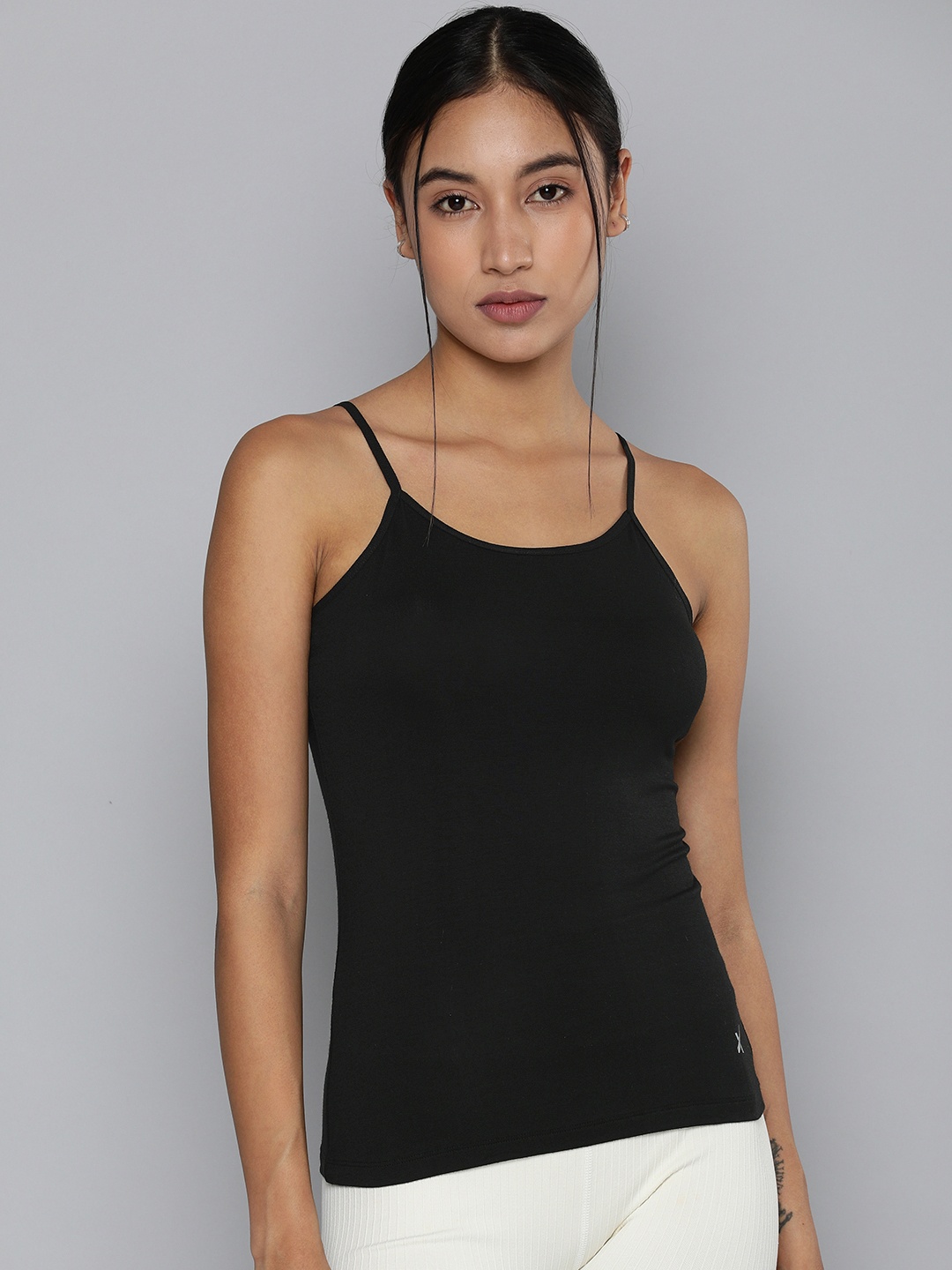 

HRX By Hrithik Roshan Women Black Solid Antimicrobial Lifestyle Camisoles