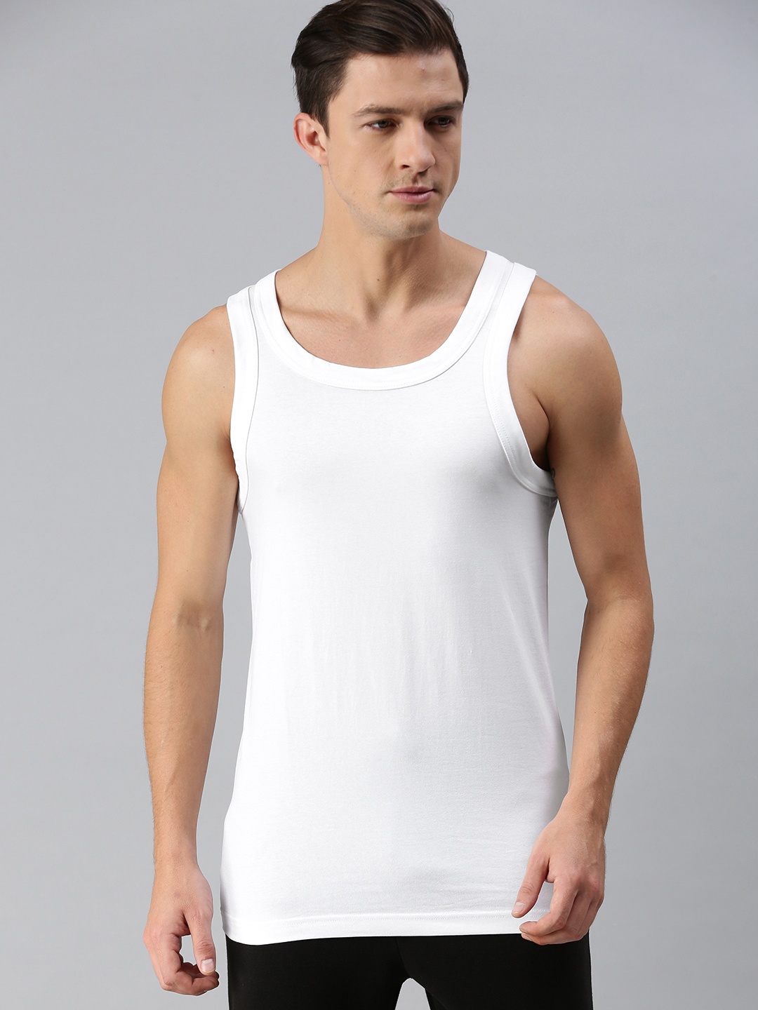 

HRX By Hrithik Roshan Men Solid Antimicrobial Lifestyle Innerwear Vest, White