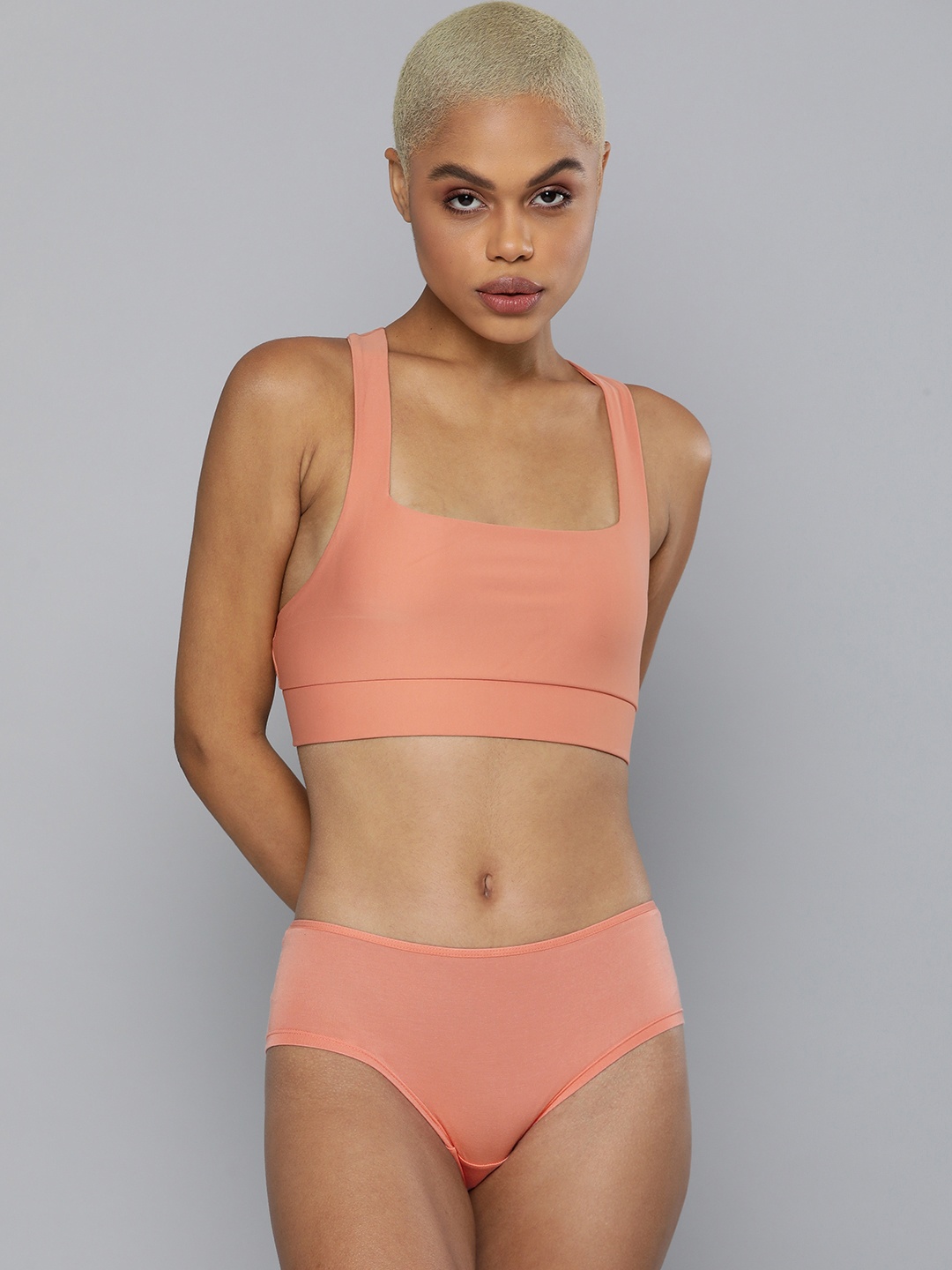 

HRX By Hrithik Roshan Women Coral Solid Antimicrobial Lifestyle Briefs