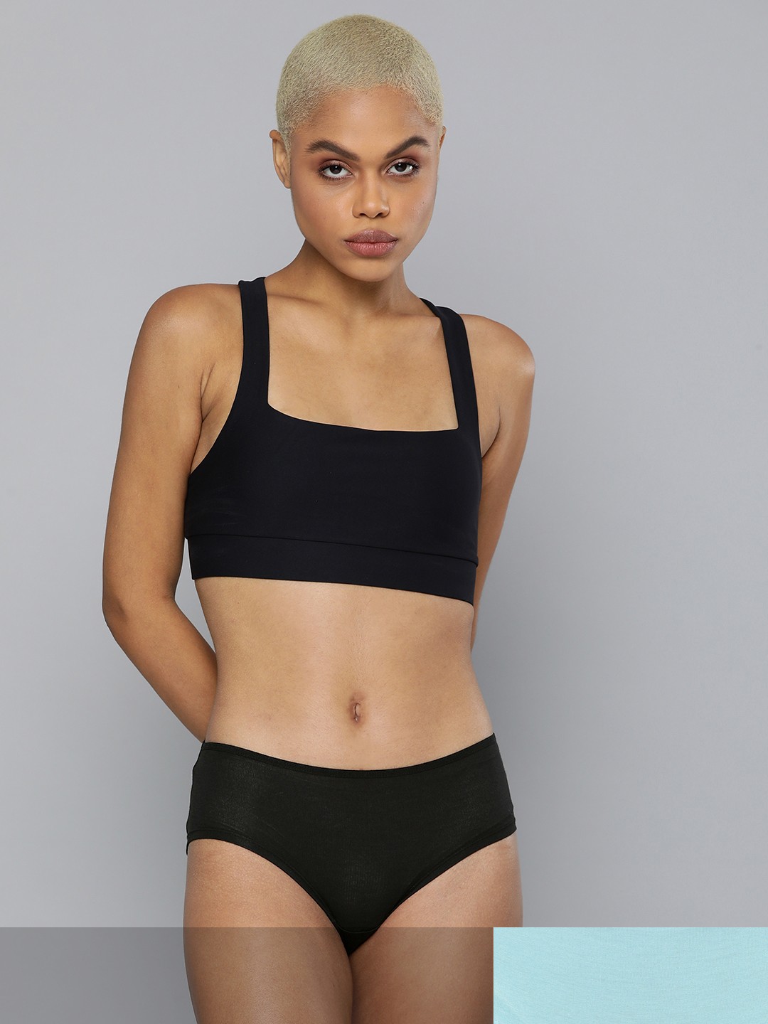 

HRX By Hrithik Roshan Women Pack of 2 Solid Antimicrobial Lifestyle Briefs, Teal