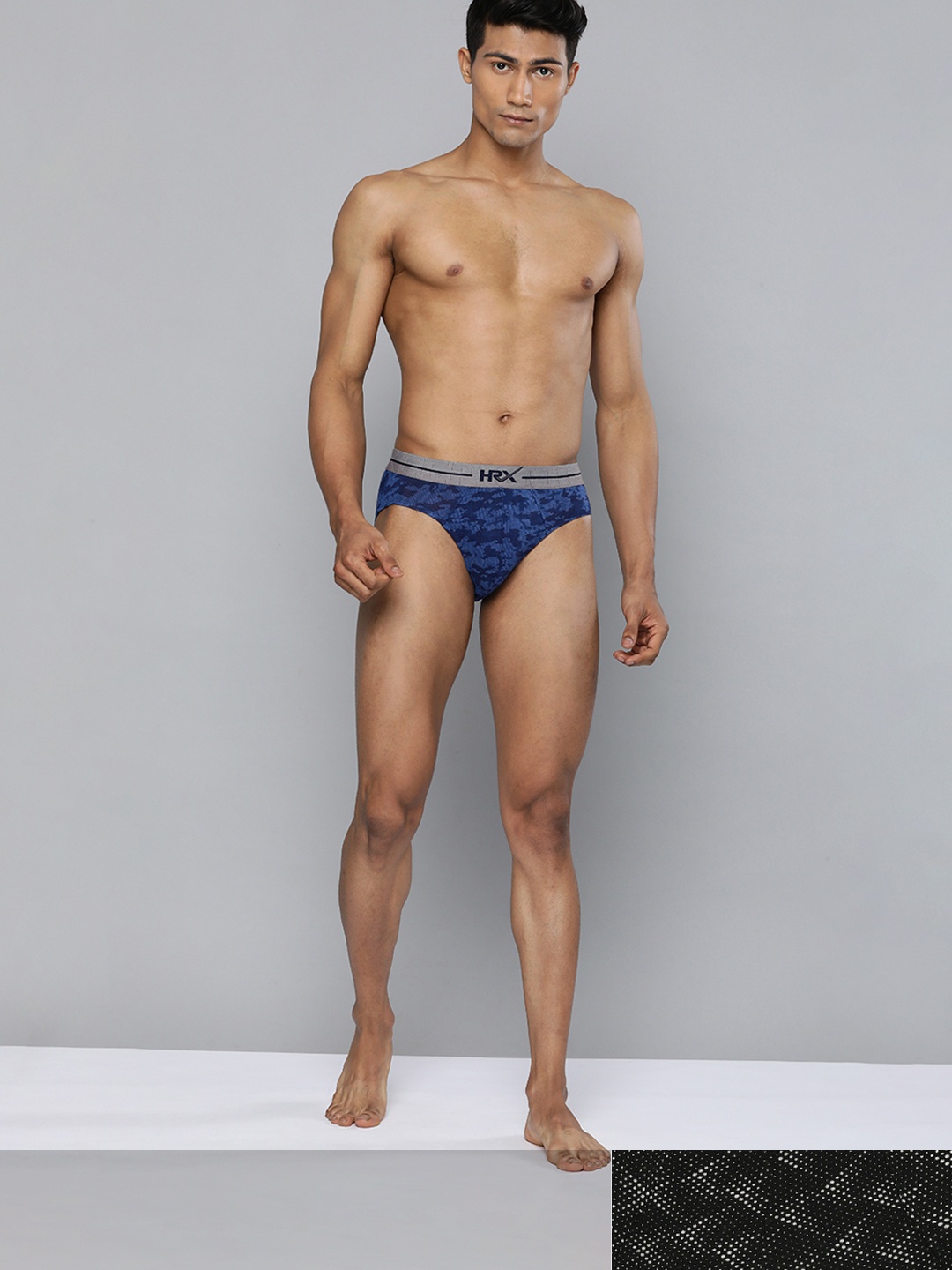 

HRX By Hrithik Roshan Men Pack of 2 Printed Briefs HR_SS21_M_BF_2325_14, Black