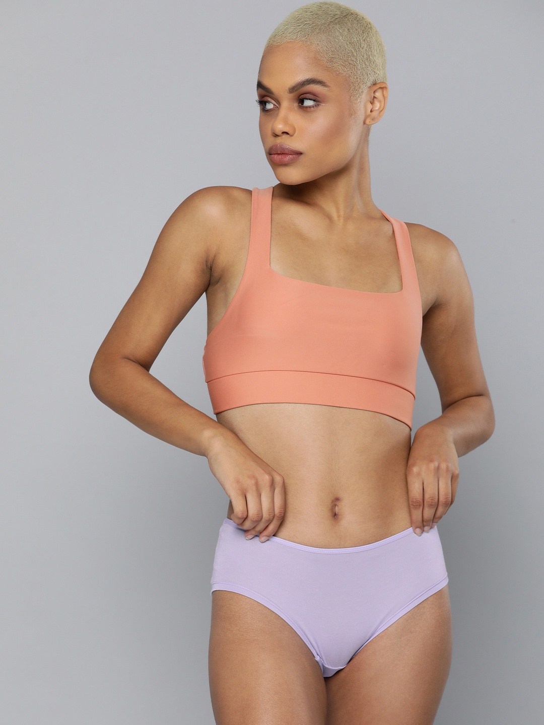 

HRX By Hrithik Roshan Women Purple Solid Antimicrobial Lifestyle Briefs