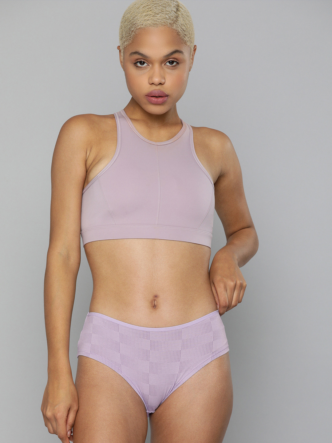 

HRX By Hrithik Roshan Women Purp Heather Antimicrobial Lifestyle Briefs, Purple