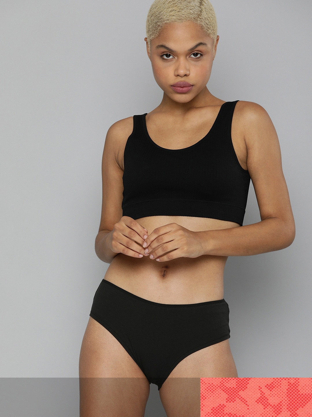 

HRX By Hrithik Roshan Women Pack of 2 Lifestyle Briefs - HR_SS21_W_BF_2338_06-A, Black