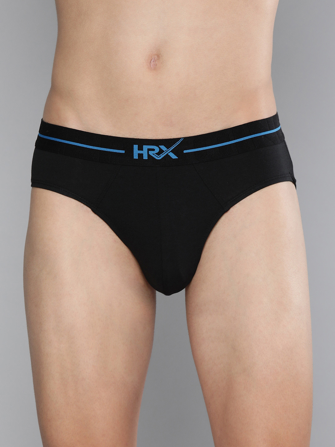 

HRX By Hrithik Roshan Men Solid Antimicrobial Lifestyle Briefs, Black