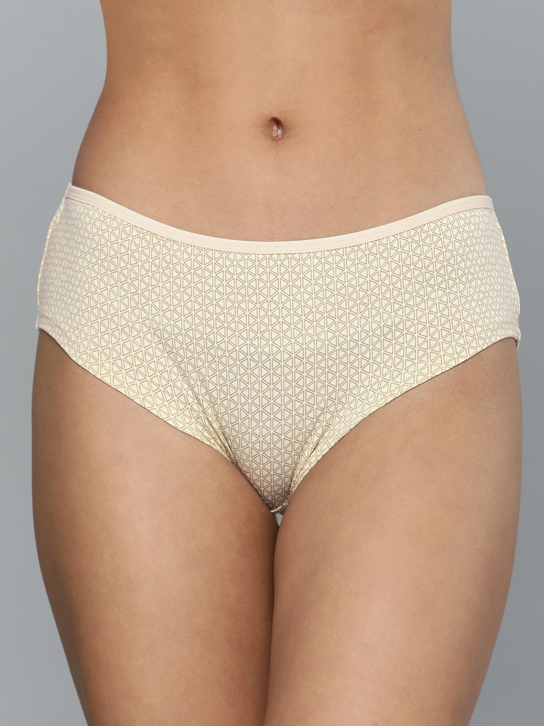 

HRX By Hrithik Roshan Women Colourblock Antimicrobial Lifestyle Briefs, Beige