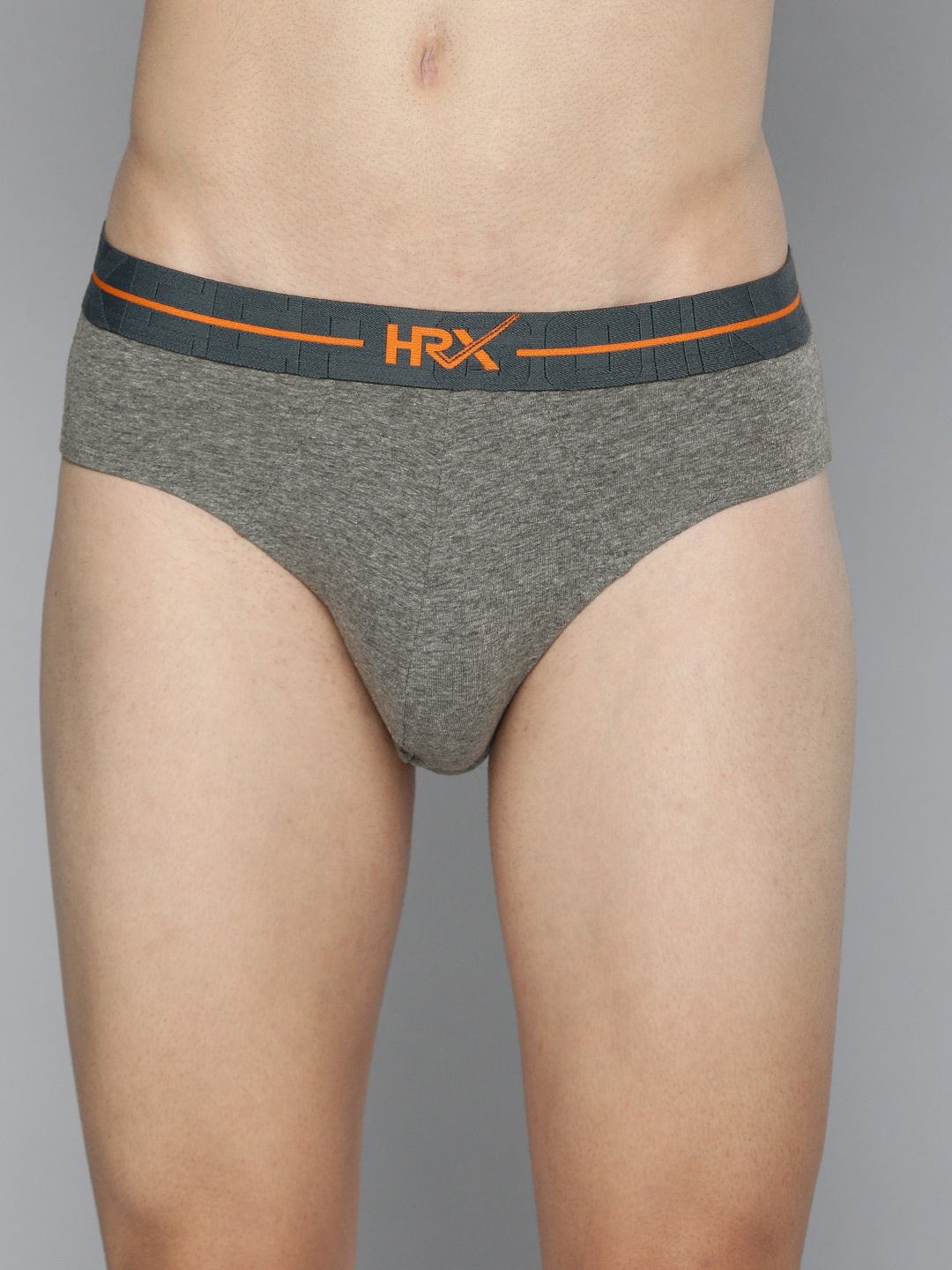 

HRX By Hrithik Roshan Men Solid Melange Lifestyle Briefs -HR_SS21_M_BF_2308_05-B, Grey