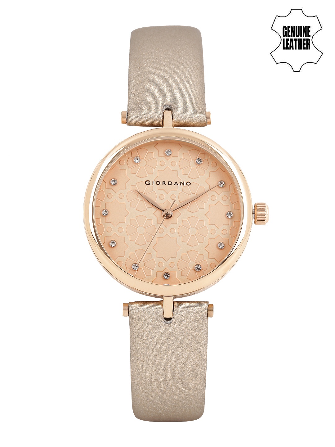 

GIORDANO Women Rose Gold-Toned Textured Dial Watch 2767-06