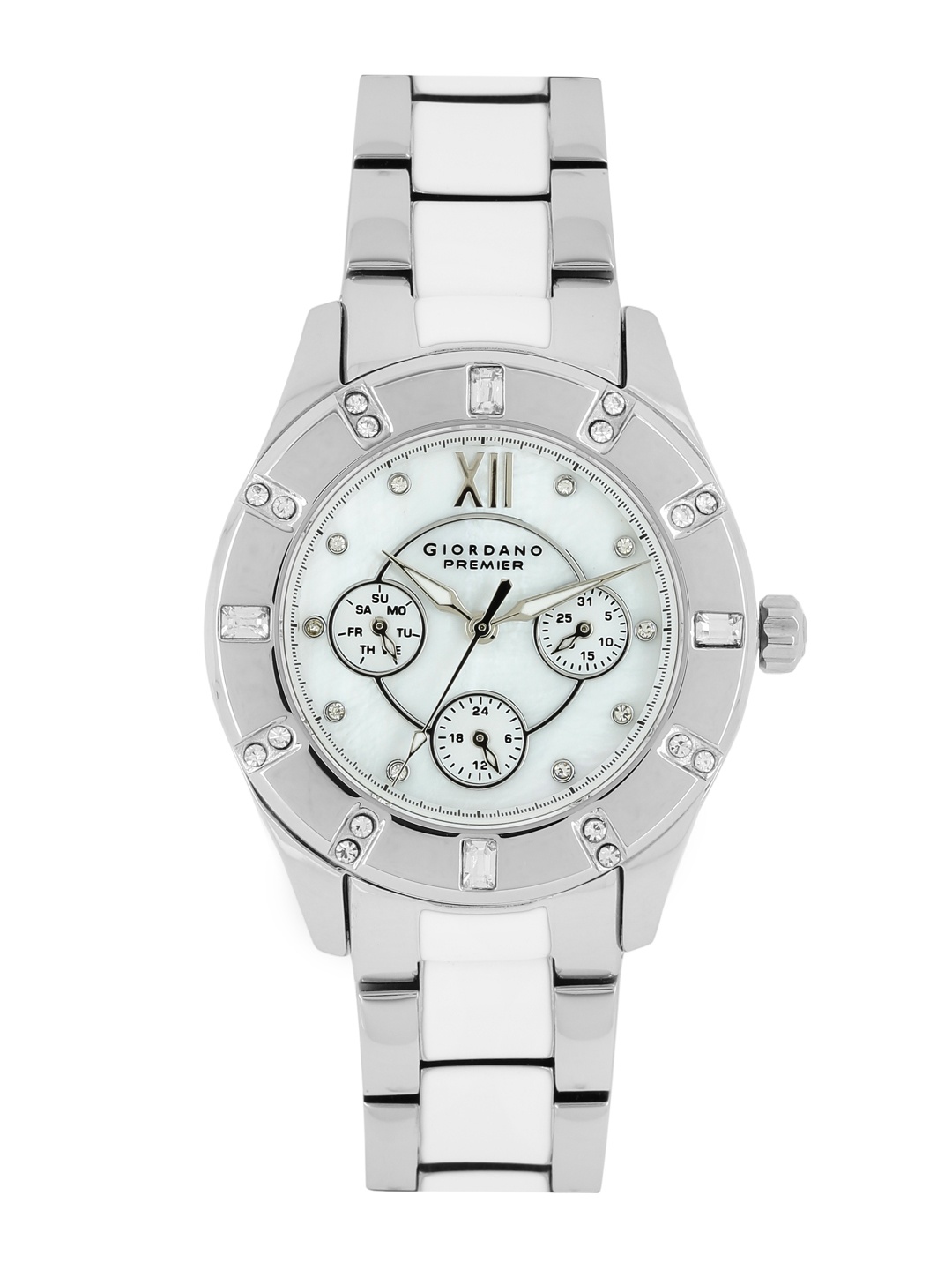 

GIORDANO Premier Women Pearly White Dial Watch P2054-22