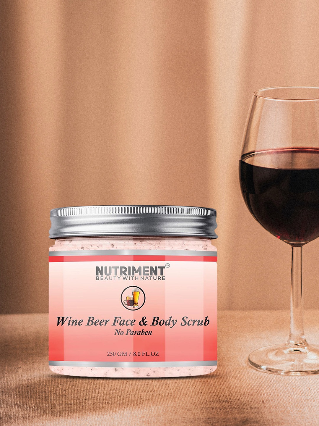 

Nutriment Unisex Wine and Beer Scrub 250 gm, Transparent