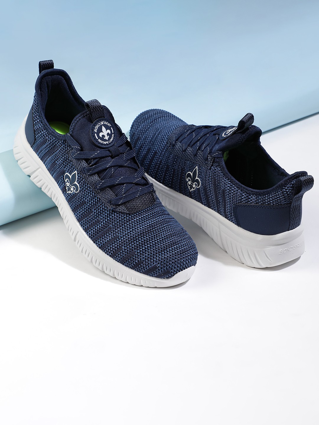 

Bond Street By Red Tape Men Navy Blue Mesh Walking Shoes