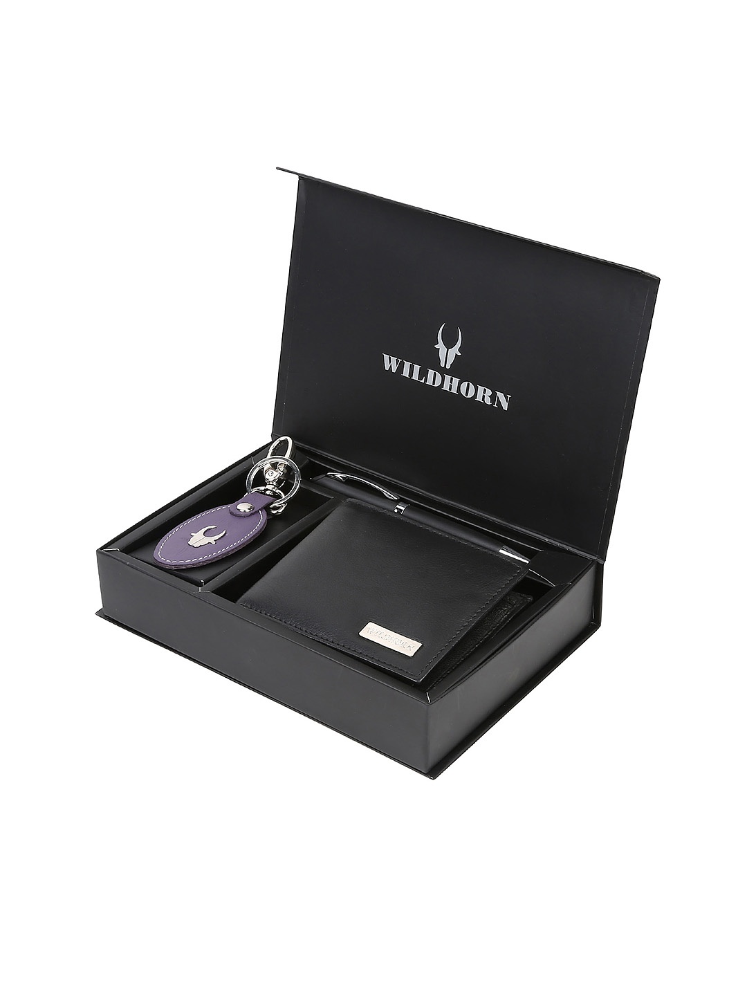 

WildHorn Men Accessory Gift Set, Black