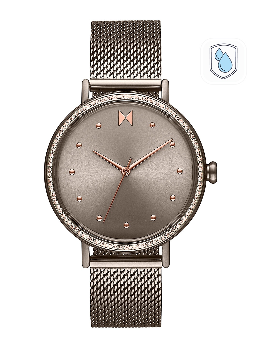 

MVMT Women Bronze-Toned Dial & Brown Bracelet Style Analogue Watch 28000133