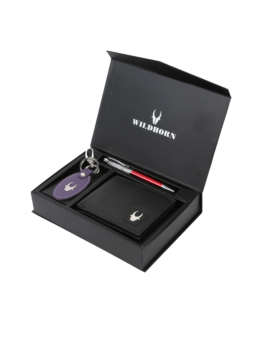 

WildHorn Men Accessory Gift Set, Black