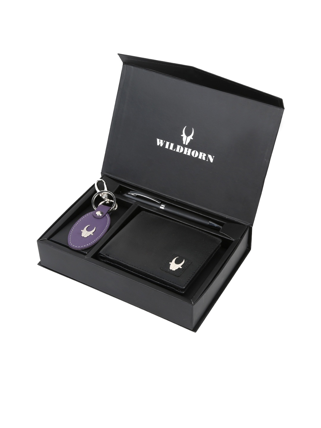 WildHorn Men Accessory Gift Set, Black