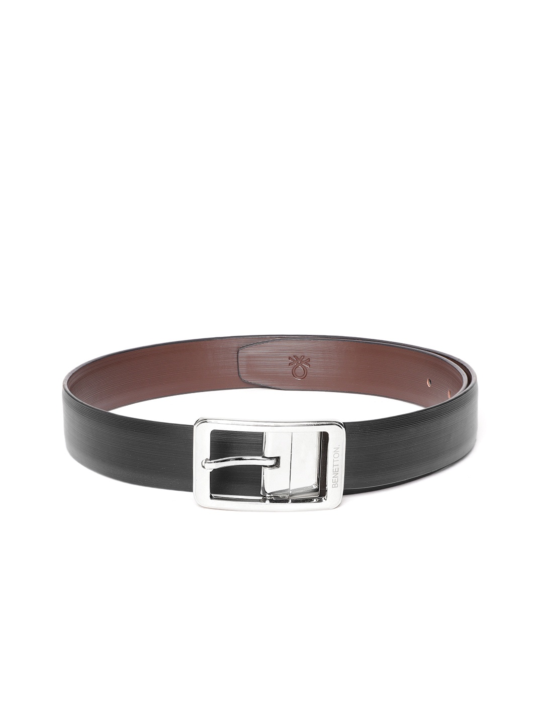 

United Colors of Benetton Men Black & Brown Reversible Belt