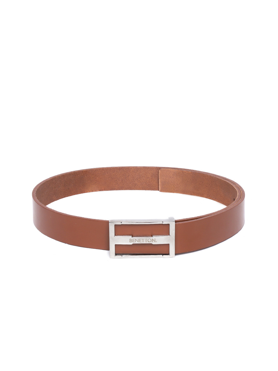 

United Colors of Benetton Men Tan Brown Solid Leather Formal Belt