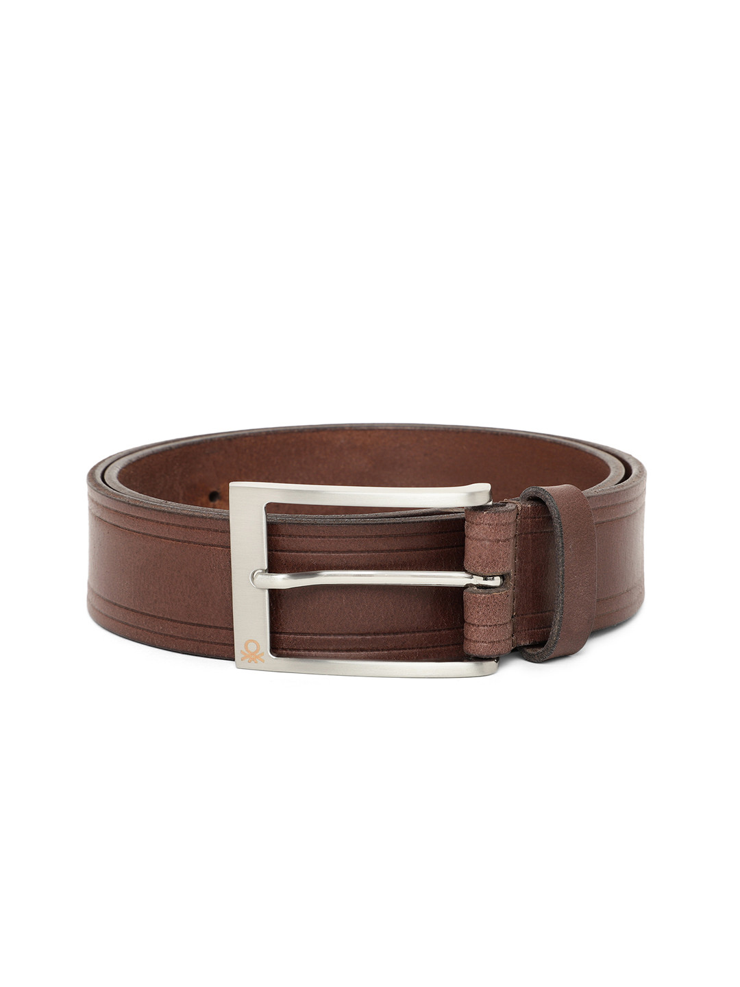 

United Colors of Benetton Men Brown Genuine Leather Belt