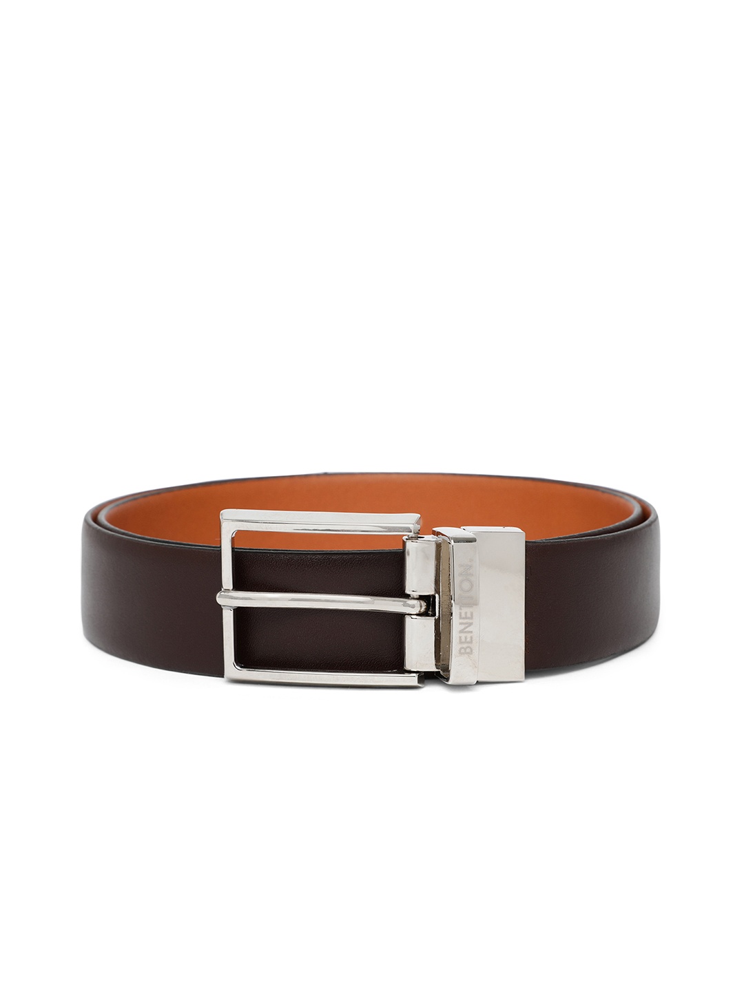 

United Colors of Benetton Men Brown Leather Reversible Formal Belt
