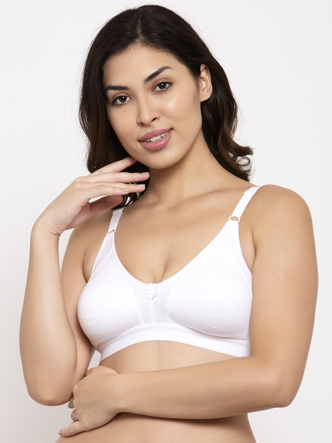 

Prag & Co White Solid Non-Wired Non Padded Everyday Bra AB20434BW
