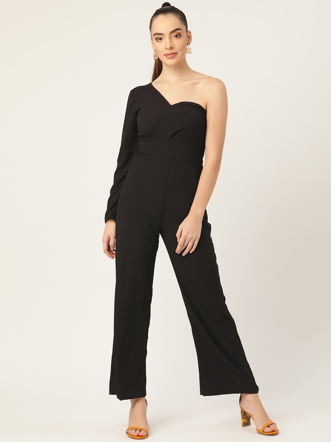 

DODO & MOA Black One-Shoulder Basic Jumpsuit