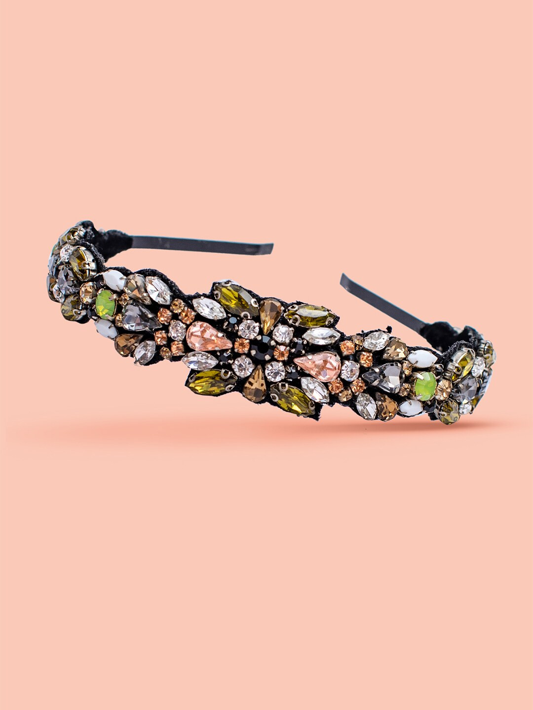 

HAIR DRAMA CO. Multi-coloured Rosemary Headband, Black