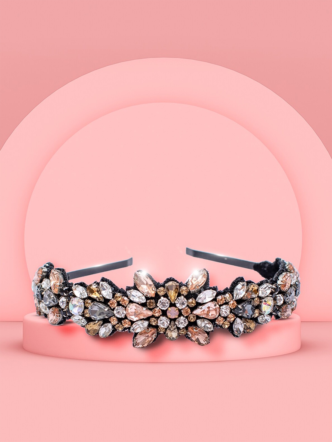 

HAIR DRAMA CO. Pink Rosemary Headband, Black