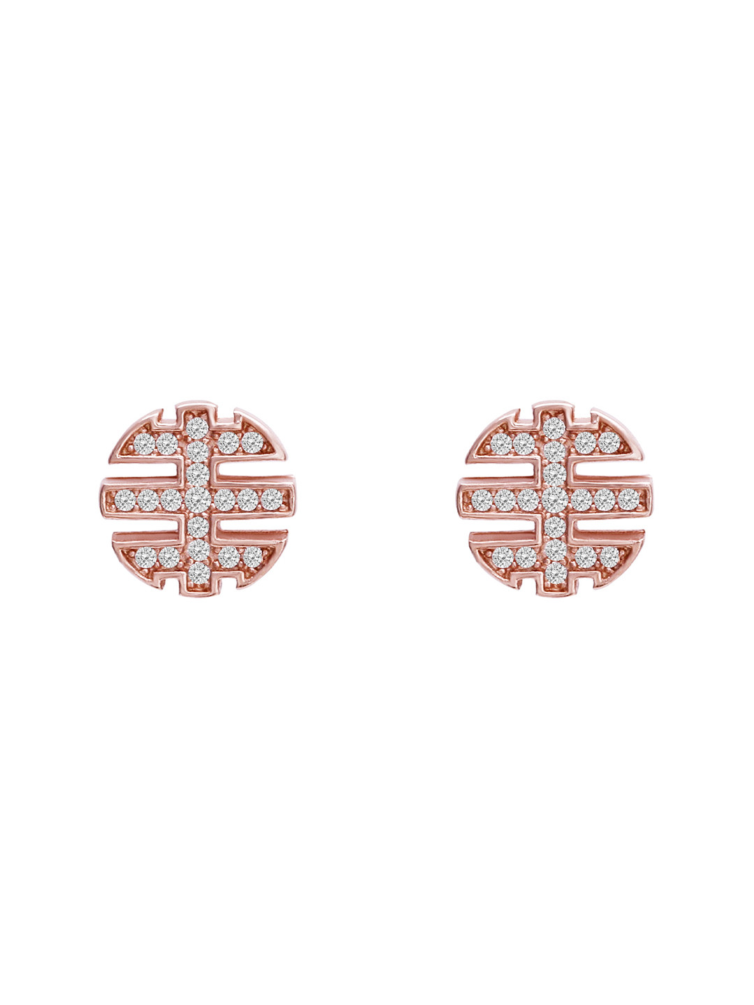 

GIVA 925 Sterling Silver Rose Gold Plated Elegant Stud Earrings