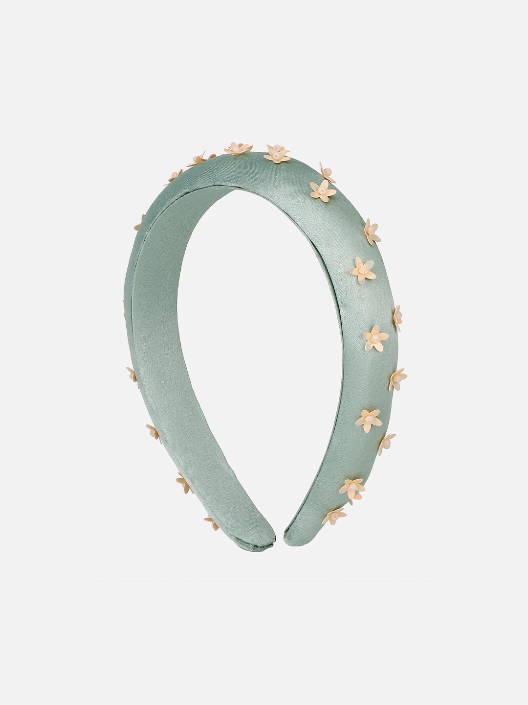 

Anekaant Women Green & Peach-Coloured Embellished Hairband