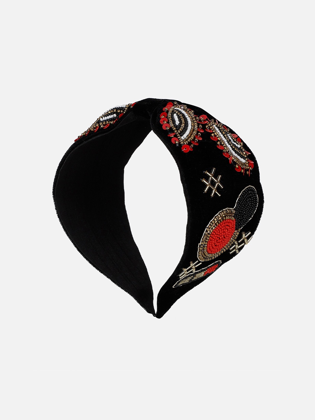 

Anekaant Women Black Embellished Hairband