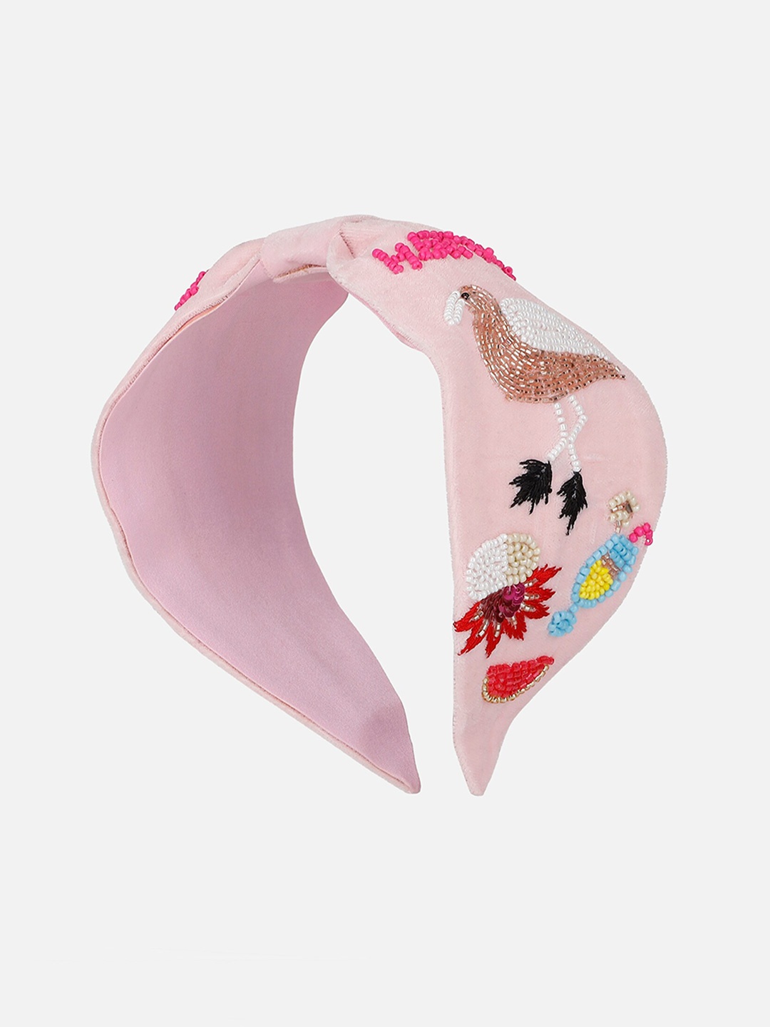 

Anekaant Women Pink & White Hairband