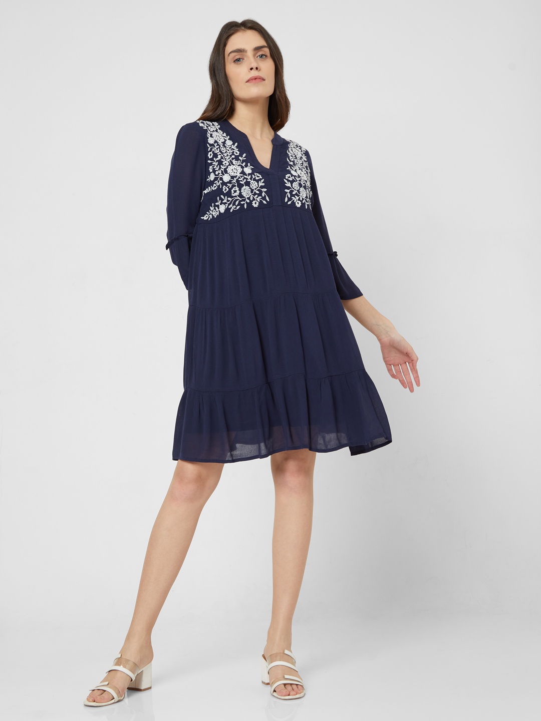 

Vero Moda Navy Blue A-Line Dress