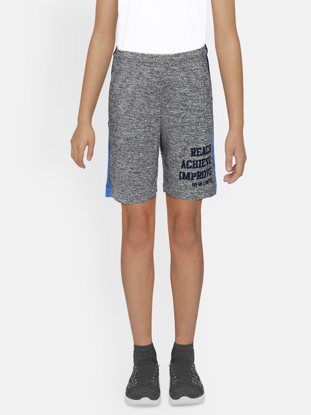 

Cherokee Boys Grey Melange Solid Mid-Rise Regular Shorts