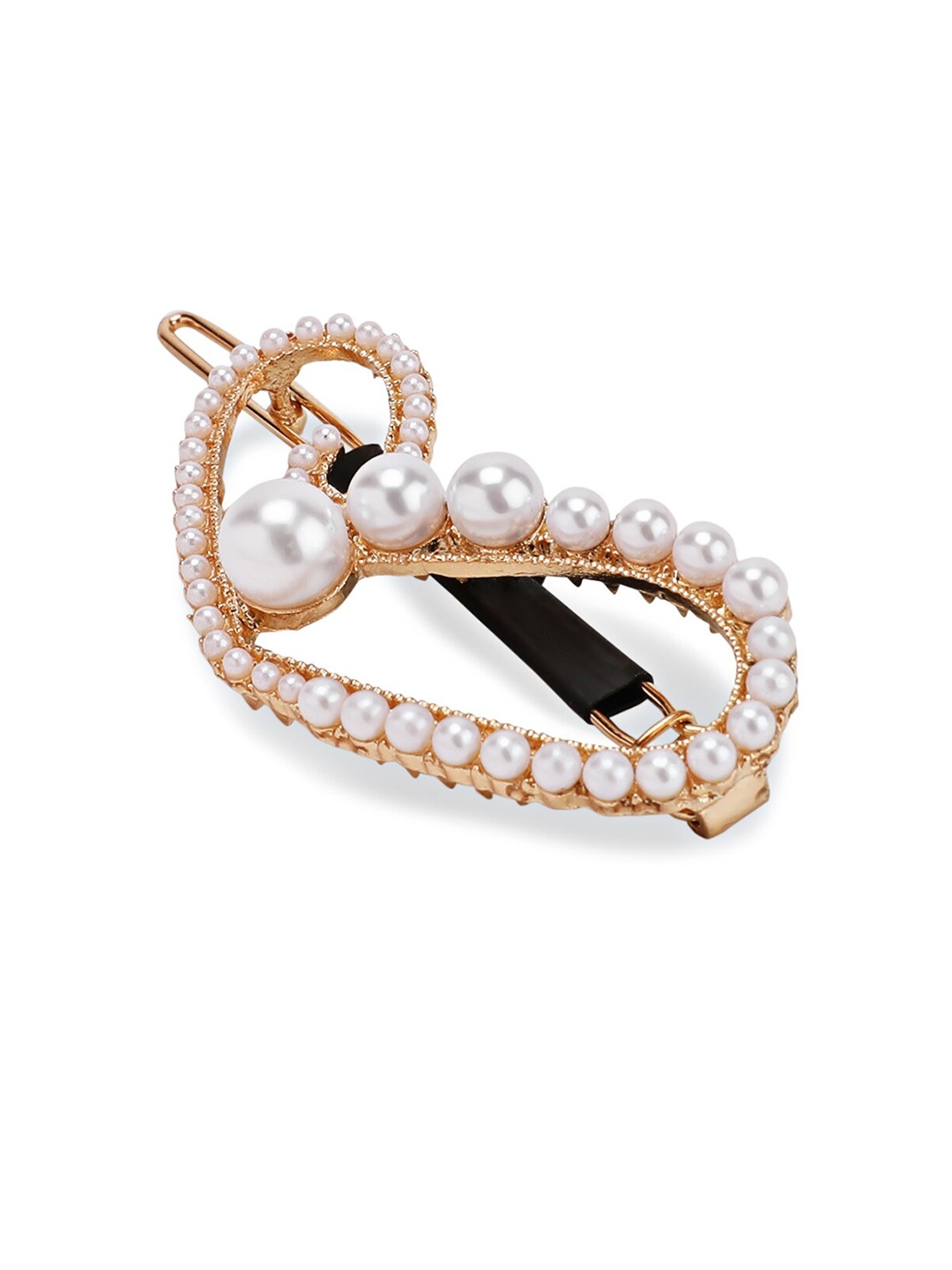 

Kazo Gold-Toned & White Embellished Bobby Pins