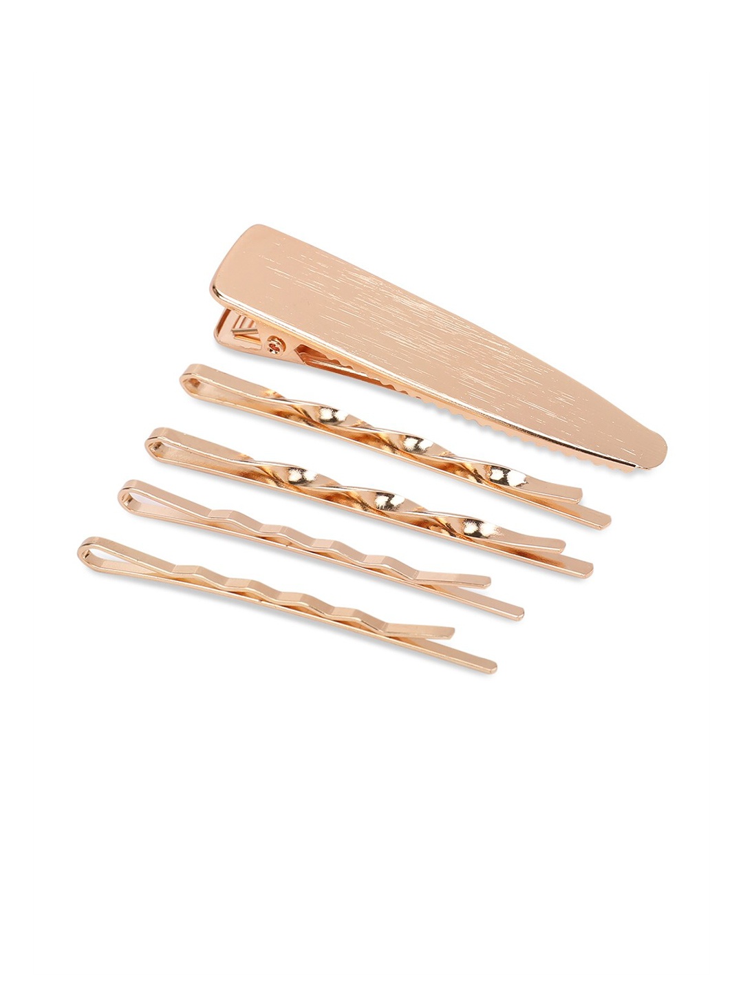

Kazo Rose Gold Set Of 5 Bobby Pins