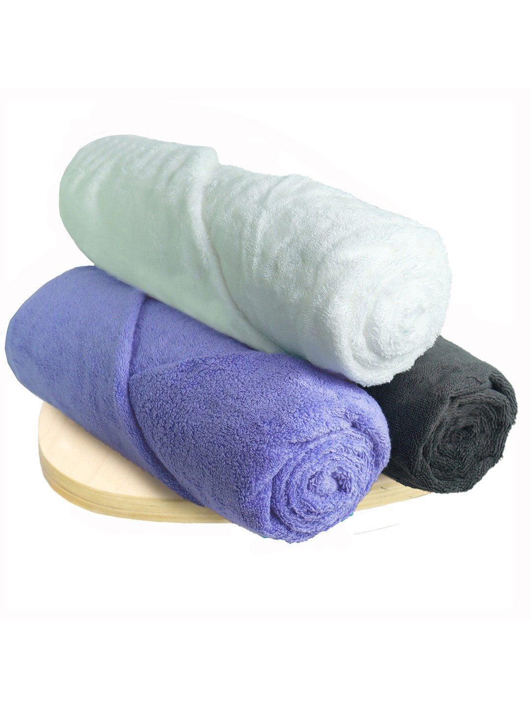 

Heelium Unisex Pack of 3 Super Soft & Quick Drying 600 GSM Bath Towel, Blue