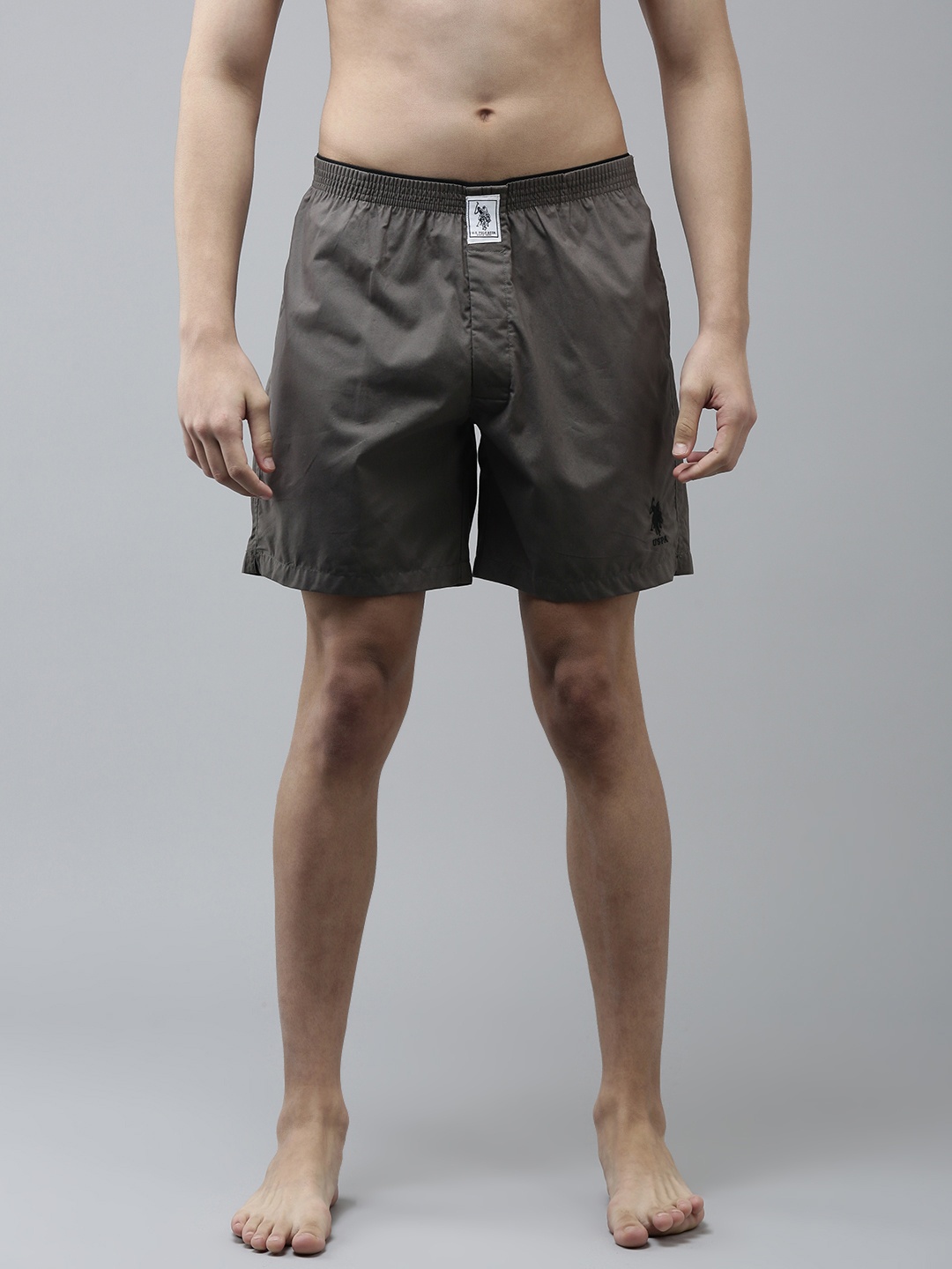 

U.S. Polo Assn. Men Grey Solid Boxers 8905202127277